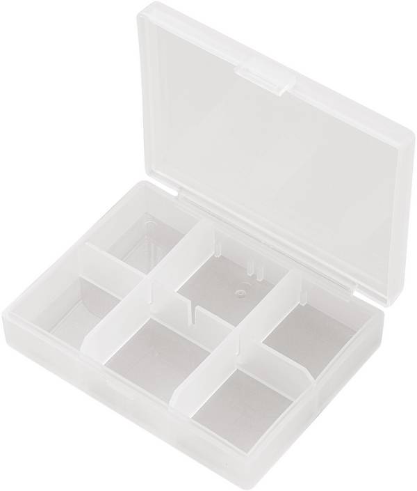 TRU COMPONENTS PP06-01 krabička na malé součástky (d x š x v) 84 x 63 x 20 mm přihrádek: 6 variabilní rozčlenění  Obsah 1 ks