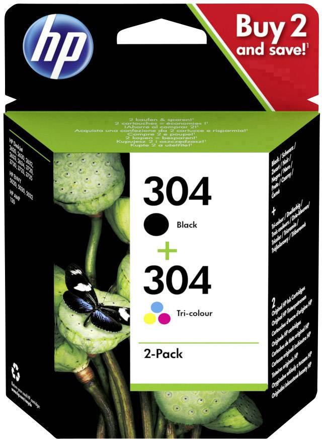 HP 304 Ink kombinované balení originál černá, azurová, purppurová, žlutá 3JB05AE Inkousty