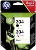 HP 304 Ink kombinované balení originál černá, azurová, purppurová, žlutá 3JB05AE Inkousty