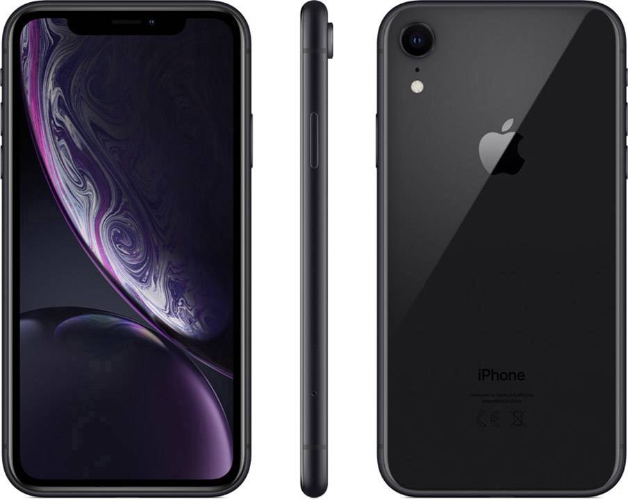 Apple refurbished iPhone XR repasované, stav velmi dobrý 64 GB 6.1 palec (15.5 cm) iOS 12 12 Megapixel černá-0