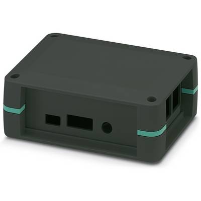 Kompaktní, obdélníkový, černý kryt s několika připojovacími otvory, vhodný pro elektronická zařízení.