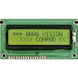 LCD displej 8x2, 10 mm, černá, zelená/žlutá