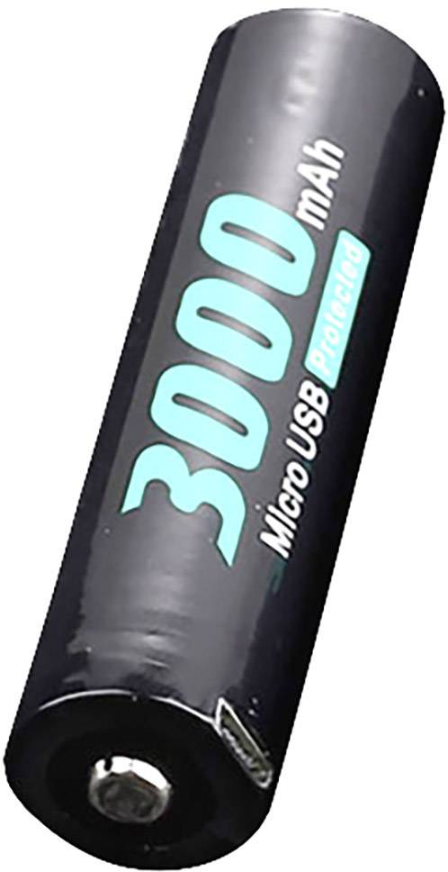 Dobíjecí baterie s nápisem '3000 mAh Micro USB Protected', zobrazující micro-USB port pro nabíjení.