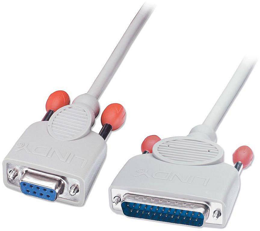 Kabel VGA na DB25 s bílým pláštěm, které se používá pro připojení počítačů k monitorům nebo projektorům.
