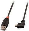 LINDY USB kabel USB 2.0 USB-A zástrčka, USB Mini-B zástrčka 1.00 m černá 31971