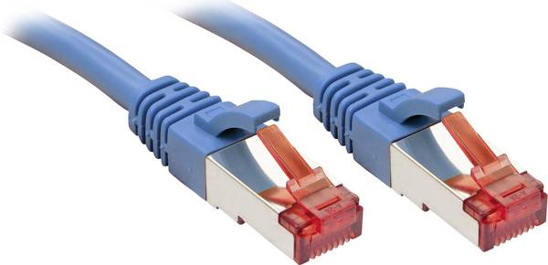 LINDY 47719 RJ45 síťové kabely, propojovací kabely CAT 6 S/FTP 2.00 m modrá s ochranou 1 ks
