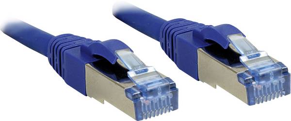 LINDY 47156 RJ45 síťové kabely, propojovací kabely CAT 6A S/FTP 30.00 m modrá s ochranou 1 ks
