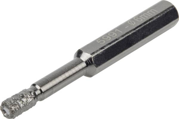 Wolfcraft 5991000 diamantový vrták 6 mm diamantová vrstva 1 ks