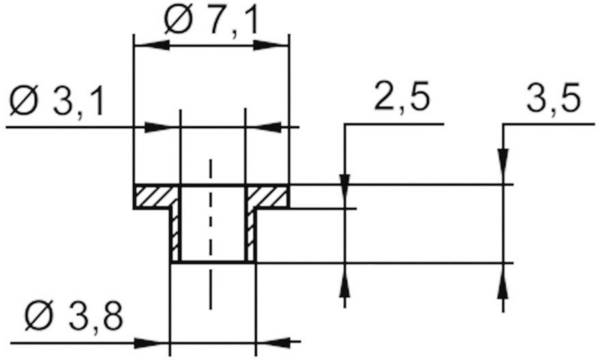 ASSMANN WSW V5357 izolační průchodka 1 ks vnější Ø: 7.1 mm, 3.8 mm vnitřní Ø: 3.1 mm