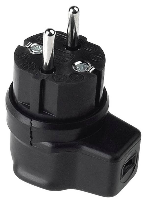 Bachmann 740.017 zástrčka plnogumové   250 V černá IP44
