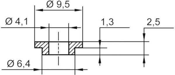 ASSMANN WSW V5818 izolační průchodka 1 ks vnější Ø: 9.5 mm, 6.4 mm vnitřní Ø: 4.1 mm