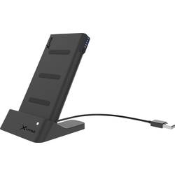Bezdrátová indukční nabíječka Xlayer 215777, Qi standard, USB, antracitová