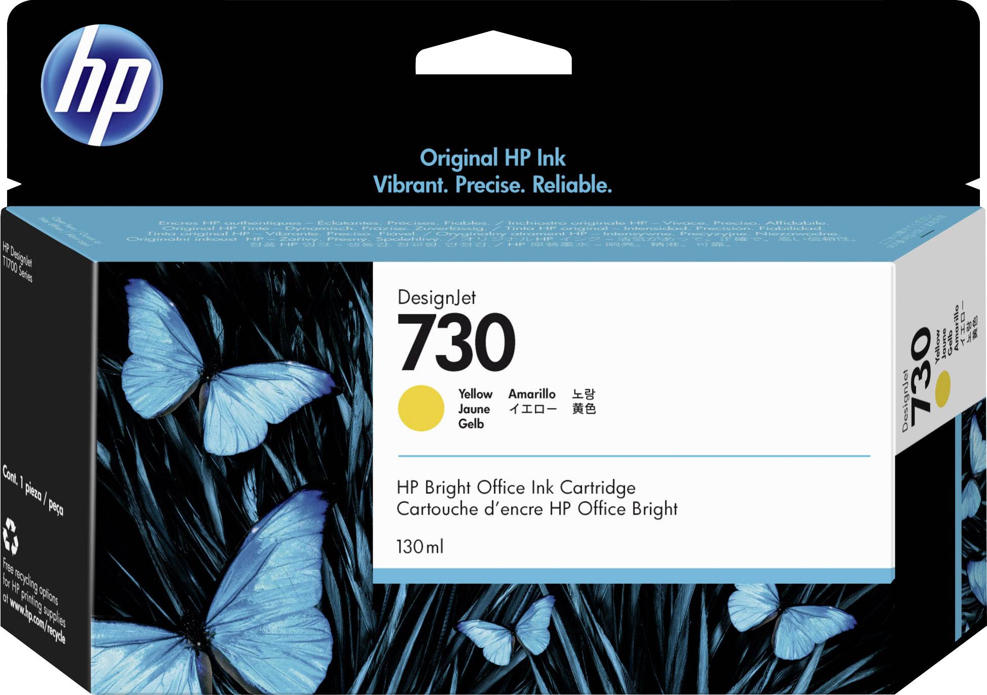 HP Ink 730 originál žlutá P2V64A