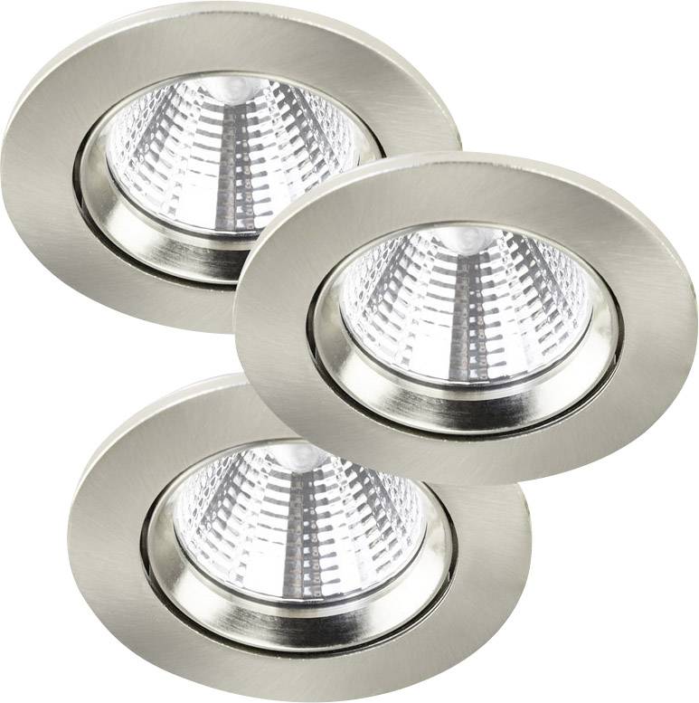 Nordlux 47580132 Freemont LED vestavné svítidlo, LED, pevně vestavěné LED, 16.5 W, nerezová ocel, sada 3 ks