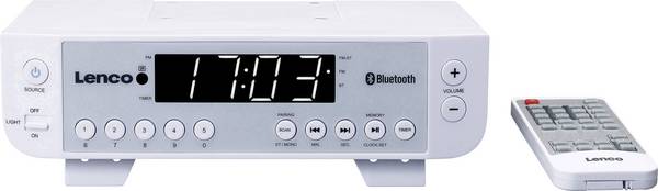 Lenco KCR-100 KCR-100WH kuchyňské rádio, FM, Bluetooth, bílá