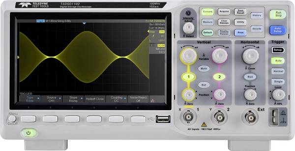 Teledyne LeCroy T3DSO1102 digitální osciloskop 100 MHz, 1 GSa/s, 14 Mpts, 8 Bit, s pamětí (DSO), 1 ks, T3DSO1102