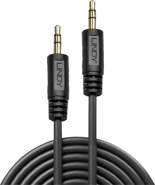 LINDY 35640 jack audio kabel [1x jack zástrčka 3,5 mm - 1x jack zástrčka 3,5 mm] 25.00 cm černá