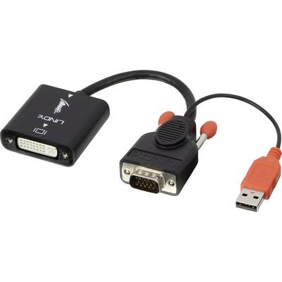 Videoadaptér DVI na USB s VGA portem, který umožňuje konverzi digitálních na analogové videosignály.