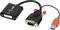 Videoadaptér DVI na USB s VGA portem, který umožňuje konverzi digitálních na analogové videosignály.