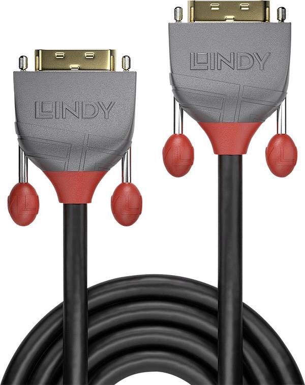LINDY DVI kabel DVI-D 24+1pol. Zástrčka, DVI-D 24+1pol. Zástrčka 15.00 m černá 36227 DVI kabel