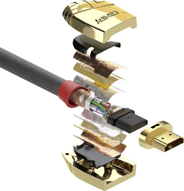 LINDY HDMI kabel Zástrčka HDMI-A, Zástrčka HDMI-A 15.00 m šedá 37867  HDMI kabel