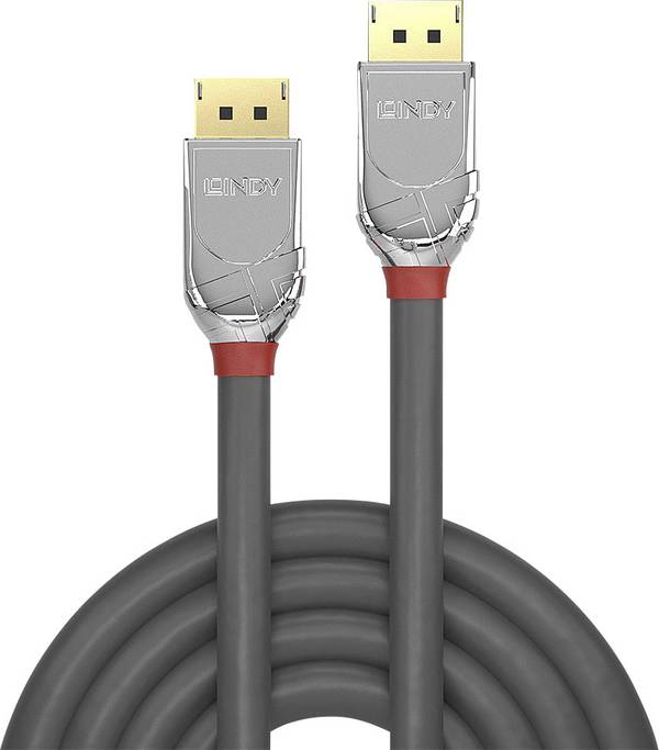 LINDY DisplayPort kabel Konektor DisplayPort, Konektor DisplayPort 0.50 m šedá 36300 Kabel DisplayPort