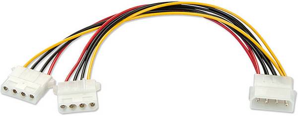 LINDY napájecí kabel [1x  - 2x ] 0.25 m vícebarevná