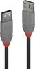 LINDY USB kabel USB 2.0 USB-A zástrčka, USB-A zásuvka 0.50 m černá 36701