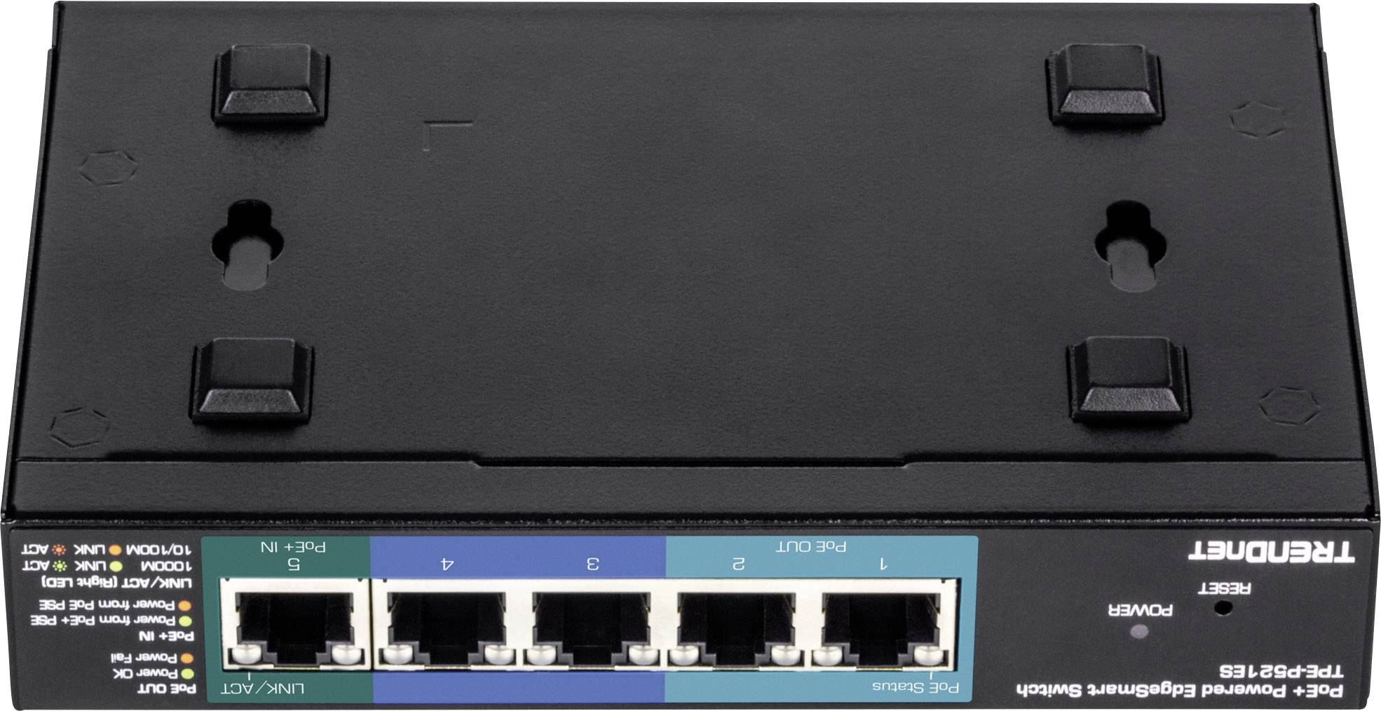 Síťový switch s pěti ethernetovými porty, vhodný pro malé kancelářské sítě, nabízí spolehlivý přenos dat.