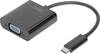 Digitus DA-70853 USB / VGA adaptér [1x USB-C® zástrčka - 1x VGA zásuvka] černá 15.00 cm