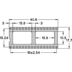 Patice pro IO Preci Dip 110-83-632-41-001101, 32pól., 15,24 mm