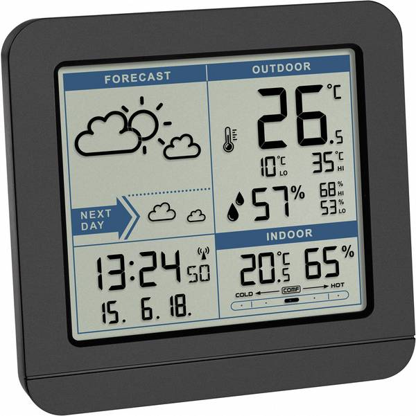 TFA Dostmann Sky 35.1152.01 digitální bezdrátová meteostanice Předpověď pro 2 dny Počet senzorů (max.) 1 ks