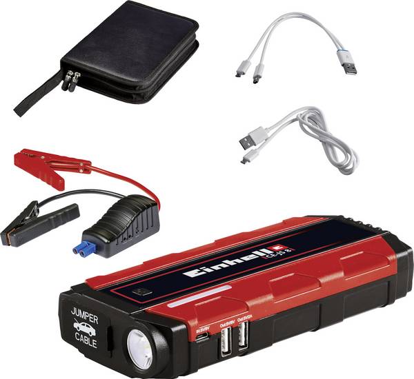 Einhell systém pro rychlé startování auta CE-JS 8, 1091511, max. startovací proud 200 A, 2x USB konektor, režim startování i bez autobaterie, indikátor stavu nabití