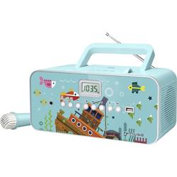 Dětský CD přehrávač Muse M29KB CD, FM, USB včetně mikrofonu, tyrkysová