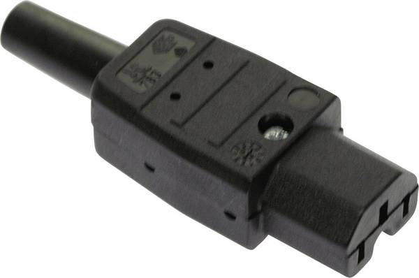 AS Schwabe 62082 IEC konektor C15/C16 zástrčka, rovná Počet kontaktů: 2 10 A černá 1 ks