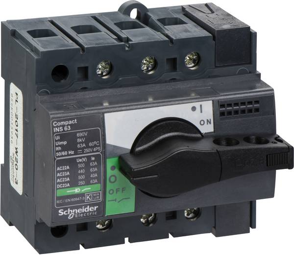 Schneider Electric 28902 odpínač 63 A 125 V/DC, 500 V/AC 1 ks