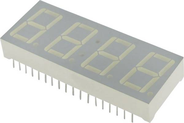 Kingbright 7segmentový displej červená (High Efficiency Red) 14 mm 2 V Počet číslic: 4 CA-56-11 SRWA