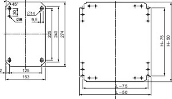 Schneider Electric NSYMM33 Mounting plate (d x š) 300 mm x 300 mm pozinkovaná ocel 1 ks
