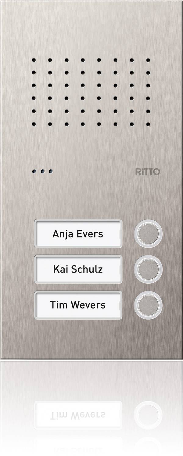 Ritto by Schneider RGE1810325 kabelový domovní telefon venkovní jednotka, nerezová ocel, RGE1810325