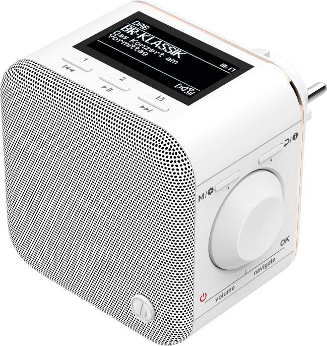 Radio Do Zasuvky Hama Dr40bt Plugin Aux Bluetooth Bila Conrad Cz