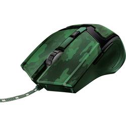 Optická herní myš Trust GXT101D Gav Optical Jungle Camo 22793, ergonomická, zelená