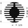 LED chladič Fischer Elektronik SK 578 50 ME 10104073, 1.67 K/W, (Ø x v) 60 mm x 50 mm