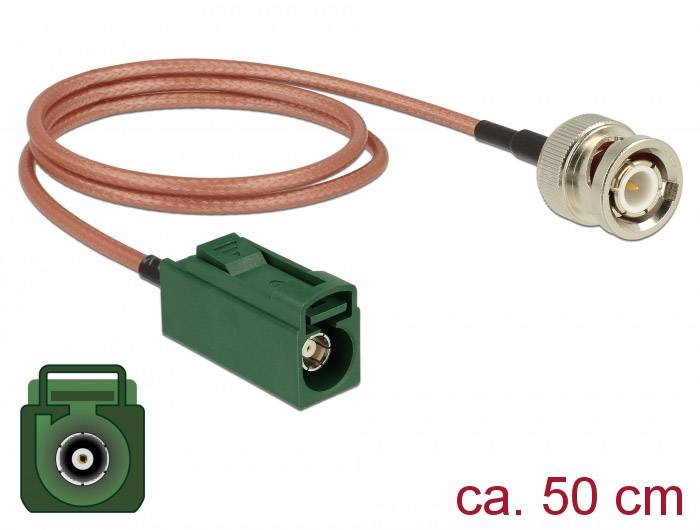 Delock pro Wi-Fi antény kabel [1x Fakra zásuvka - 1x BNC zástrčka] 0.50 m vícebarevná