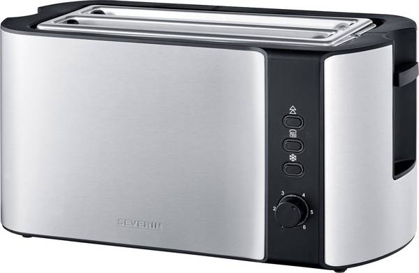 Severin AT 2590 dvojitý topinkovač s funkcí ohřívání pečiva nerezová ocel, černá