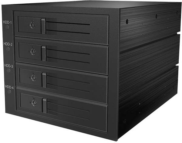 ICY BOX IB-564SSK, Backplane, 4x 3,5" SAS/SATA (I/II/III) HDD in 3x 5,25" Einschübe, Hot rámeček na 3,5" pevný disk