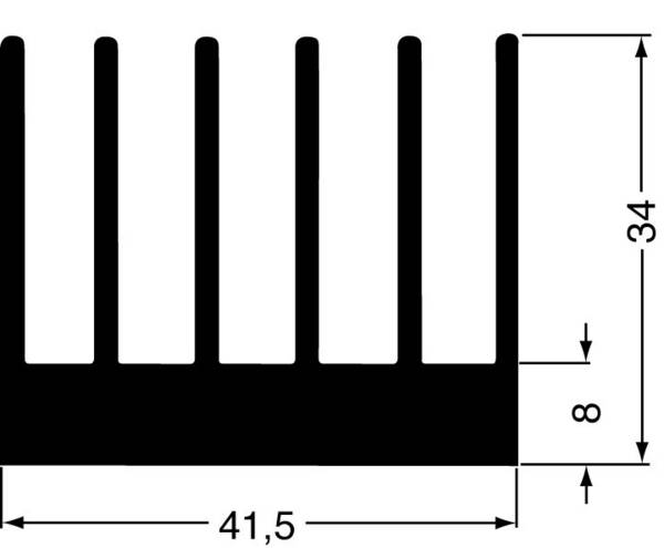 Fischer Elektronik 10019565 SK 189 50 SA lisovaný chladič 3.5 K/W (d x š x v) 50 x 41.5 x 34 mm
