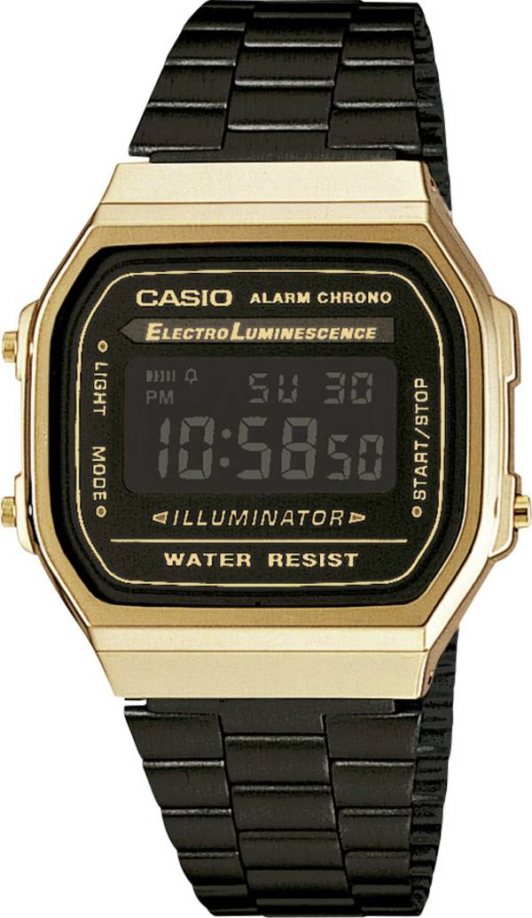 Casio Quartz náramkové hodinky A168WEGB-1BEF (d x š x v) 38.6 x 36.3 x 9.6 mm zlatá Materiál pouzdra=Rezinát  materiál řemínku=nerezová ocel