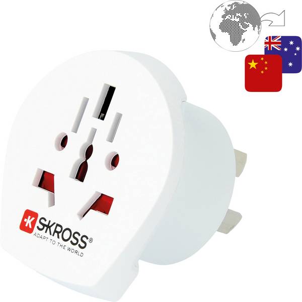Skross 1.500222-E cestovní adaptér  CA W to AUS/CHINA