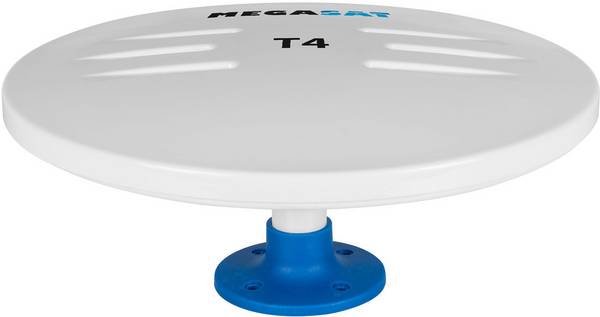 MegaSat T4 Aktivní všesměrová DVB-T/T2 anténa do auta, mobil, pro nákladní vozidla, venkovní Zesílení: 30 dB bílá