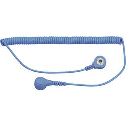 ESD zemnicí kabel pro osobní uzemnění BJZ C-198 1263, 1,8 m, bezpečnostní odpor 1 MΩ, světle modrá
